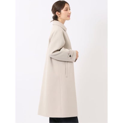 エムエフエディトリアル m.f.editorial コート レディース ストレッチ ハンドウォッシャブル ステンカラー チェスター 2WAY ロング ややゆったり （黒）｜詳細画像