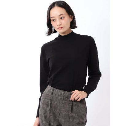 エムエフエディトリアル m.f.editorial ニット プルオーバー レディース 長袖 ストレッチ ウォッシャブル アンチピリング ハイネック セーター （黒）｜詳細画像
