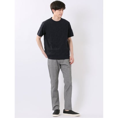 タカキュー TAKA-Q ジオメトリック ジャガード クルーネック 半袖 Tシャツ （ベージュ）｜詳細画像