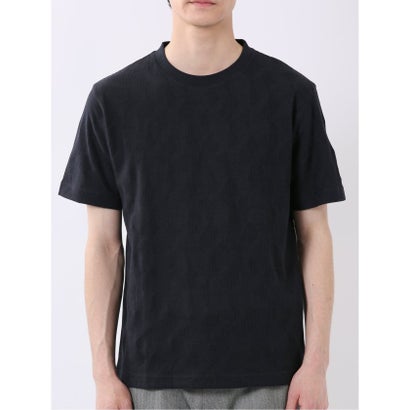タカキュー TAKA-Q ジオメトリック ジャガード クルーネック 半袖 Tシャツ （ベージュ）｜詳細画像