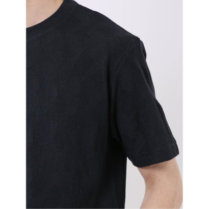 タカキュー TAKA-Q ジオメトリック ジャガード クルーネック 半袖 Tシャツ （ベージュ）｜詳細画像