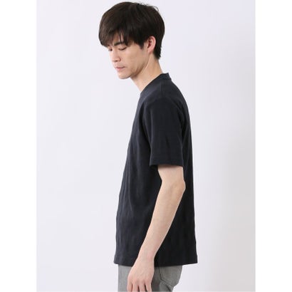 タカキュー TAKA-Q ジオメトリック ジャガード クルーネック 半袖 Tシャツ （紺）｜詳細画像