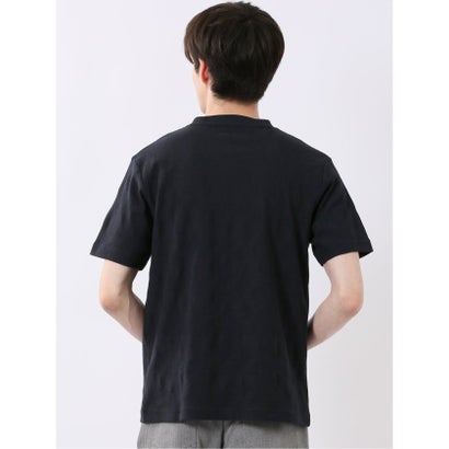 タカキュー TAKA-Q ジオメトリック ジャガード クルーネック 半袖 Tシャツ （紺）｜詳細画像
