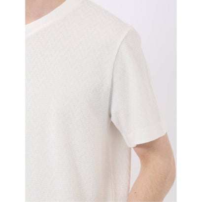 タカキュー TAKA-Q ヘリンボン ジャガード Vネック 半袖 Tシャツ （黒）｜詳細画像