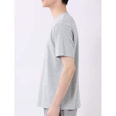 タカキュー TAKA-Q ポップコーン ボーダー Vネック 半袖 Tシャツ （サックス）｜詳細画像