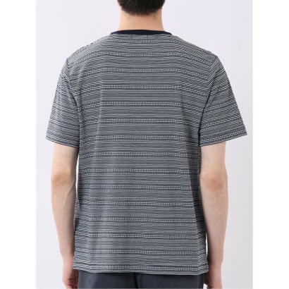 タカキュー TAKA-Q ポップコーン ボーダー Vネック 半袖 Tシャツ （サックス）｜詳細画像