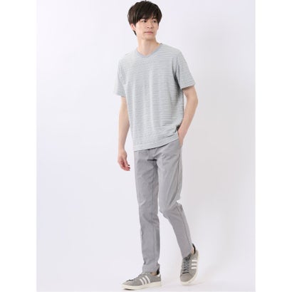 タカキュー TAKA-Q ポップコーン ボーダー Vネック 半袖 Tシャツ （紺）｜詳細画像