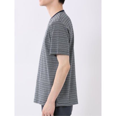 タカキュー TAKA-Q ポップコーン ボーダー Vネック 半袖 Tシャツ （紺）｜詳細画像