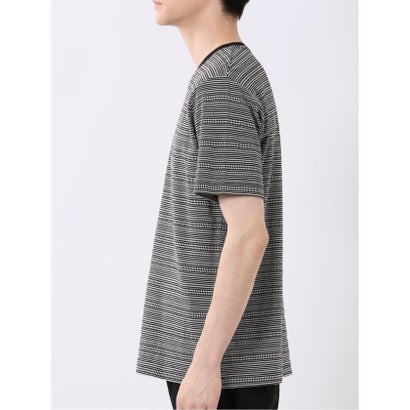 タカキュー TAKA-Q ポップコーン ボーダー Vネック 半袖 Tシャツ （ライトグレー）｜詳細画像