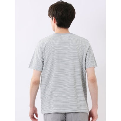 タカキュー TAKA-Q ポップコーン ボーダー Vネック 半袖 Tシャツ （ライトグレー）｜詳細画像