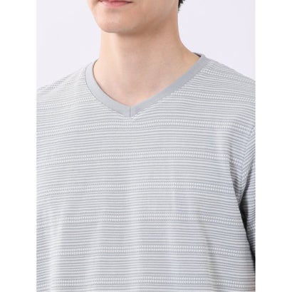 タカキュー TAKA-Q ポップコーン ボーダー Vネック 半袖 Tシャツ （白黒）｜詳細画像