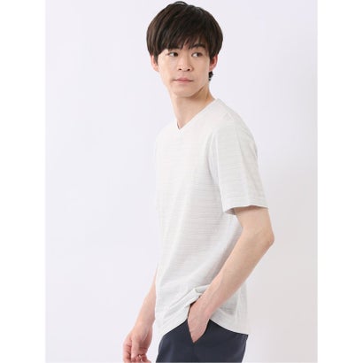 タカキュー TAKA-Q ポップコーン ボーダー Vネック 半袖 Tシャツ （白黒）｜詳細画像