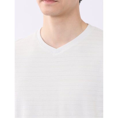 タカキュー TAKA-Q ポップコーン ボーダー Vネック 半袖 Tシャツ （白黒）｜詳細画像