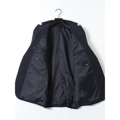 【ストレッチ ウォッシャブル】 スーツ メンズ 上下 セットアップ ツーピース ビジネス ストレッチ ウォッシャブル 2つボタン スリム ストライプ 紺 （紺）｜詳細画像