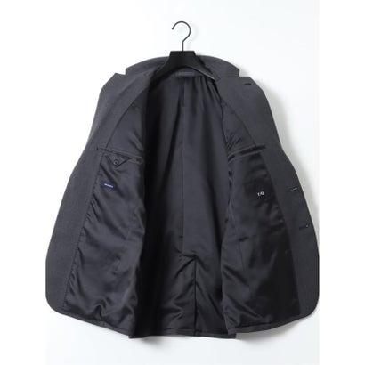 【ストレッチ ウォッシャブル】 スーツ メンズ 上下 セットアップ ツーピース ビジネス ストレッチ ウォッシャブル 2つボタン スリム ストライプ 紺 （紺）｜詳細画像