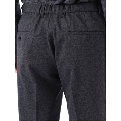 パンツ メンズ セットアップ可能 ストレッチ ウォッシャブル スリム テーパード ソフト ジャージー 杢 紺 （紺）｜詳細画像