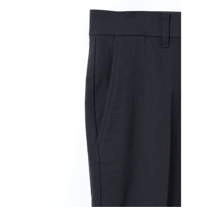パンツ メンズ ストレッチ 裏起毛 スリム トラウザー テーパード バーズアイ クロスストレッチ + ウォーム （茶）｜詳細画像
