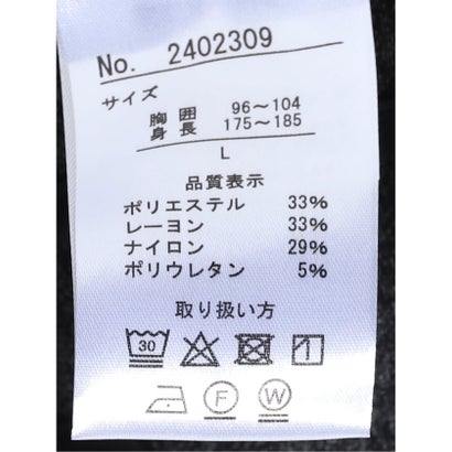 カットジャケット メンズ セットアップ可能 ストレッチ ウォッシャブル 2ボタン テーラード ソフト ジャージー 杢 黒 （黒）｜詳細画像