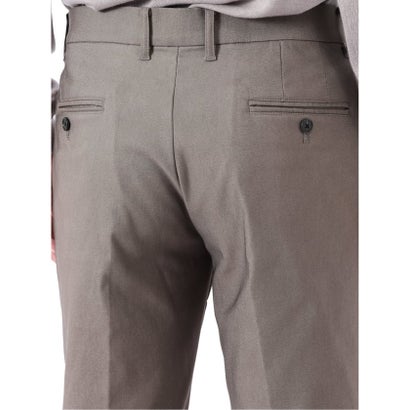 パンツ メンズ ストレッチ 裏起毛 スリム トラウザー テーパード ツイル クロスストレッチ + ウォーム （黒）｜詳細画像