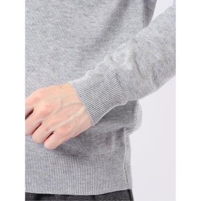 ニット カーディガン メンズ 長袖 ストレッチ ウォッシャブル Vネック セーター ウール シルク （ワイン）｜詳細画像