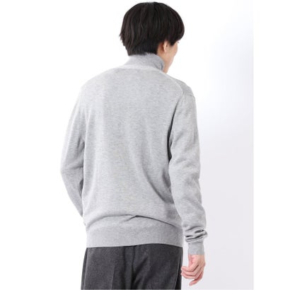 ニット カーディガン メンズ 長袖 ストレッチ ウォッシャブル Vネック セーター ウール シルク （ワイン）｜詳細画像