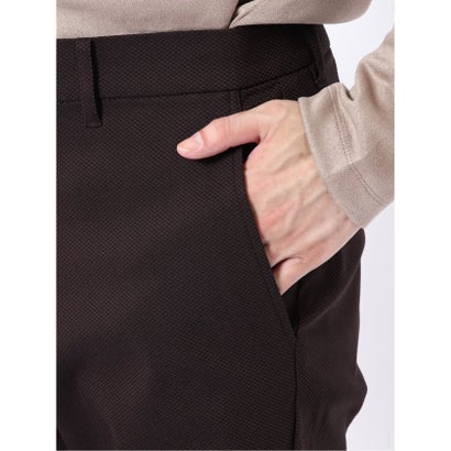 パンツ メンズ ストレッチ 裏起毛 スリム トラウザー テーパード バーズアイ クロスストレッチ + ウォーム （紺）｜詳細画像