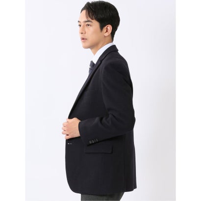 タカキュー TAKA-Q ジャケット メンズ ビジネス ストレッチ スリム 2ボタン テーラード モーデュロイ プリント 紺 （紺）｜詳細画像