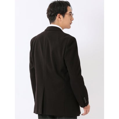 タカキュー TAKA-Q ジャケット メンズ ビジネス ストレッチ スリム 2ボタン テーラード モーデュロイ プリント 茶 （茶）｜詳細画像