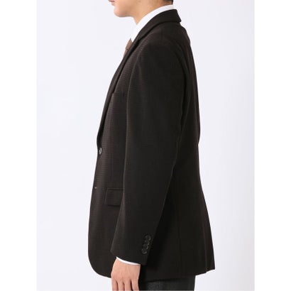タカキュー TAKA-Q ジャケット メンズ ビジネス ストレッチ スリム 2ボタン テーラード モーデュロイ プリント 茶 （茶）｜詳細画像