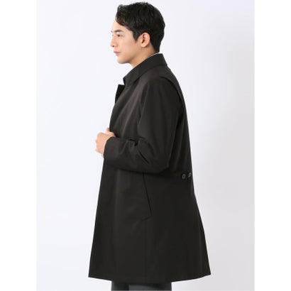 タカキュー TAKA-Q コート メンズ ビジネス 撥水 ライナー付き ステンカラー 比翼 4ボタン ミドル 黒 （黒）｜詳細画像