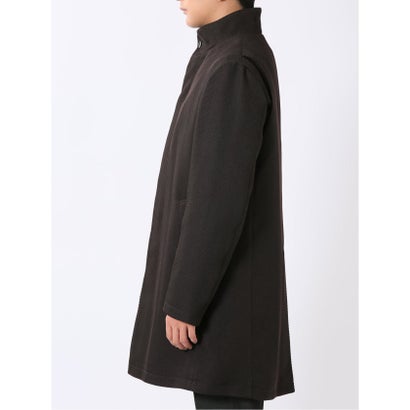 タカキュー TAKA-Q コート メンズ ビジネス スタンドカラー 比翼 5ボタン ロング ヘリンボン 茶 （茶）｜詳細画像