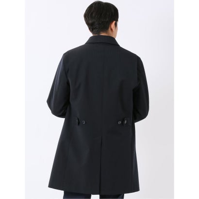 タカキュー TAKA-Q コート メンズ ビジネス 撥水 ライナー付き ステンカラー 比翼 4ボタン ミドル 紺 （紺）｜詳細画像