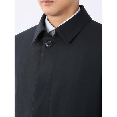 タカキュー TAKA-Q コート メンズ ビジネス 撥水 ライナー付き ステンカラー 比翼 4ボタン ミドル 紺 （紺）｜詳細画像
