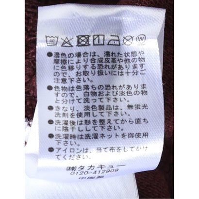 Tシャツ メンズ 長袖 ストレッチ クルーネック 幾何学 ジャガード カットモール （ワイン）｜詳細画像