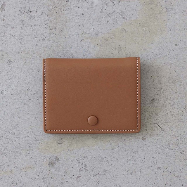 【EFOLE】 フェイクレザー バイカラー 2つ折り 財布 （ブラウン）