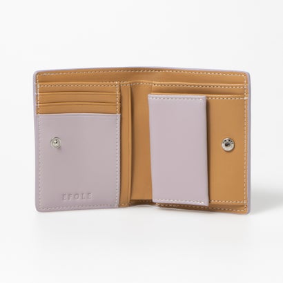 トプカピ TOPKAPI 【EFOLE】 フェイクレザー バイカラー 2つ折り 財布 （ラベンダー）｜詳細画像