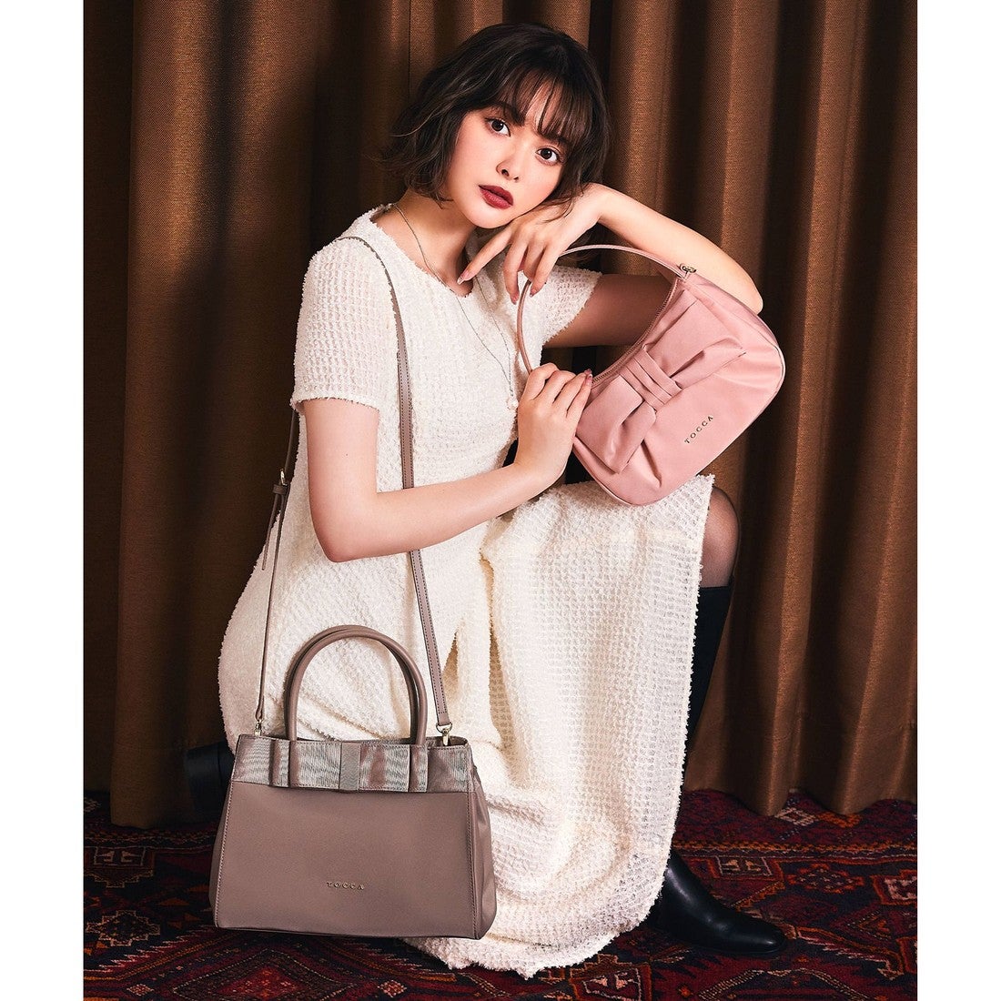 TOCCA 【撥水】ETOI NYLON MINIBAG ミニバッグ （トッカブルー系） -靴 