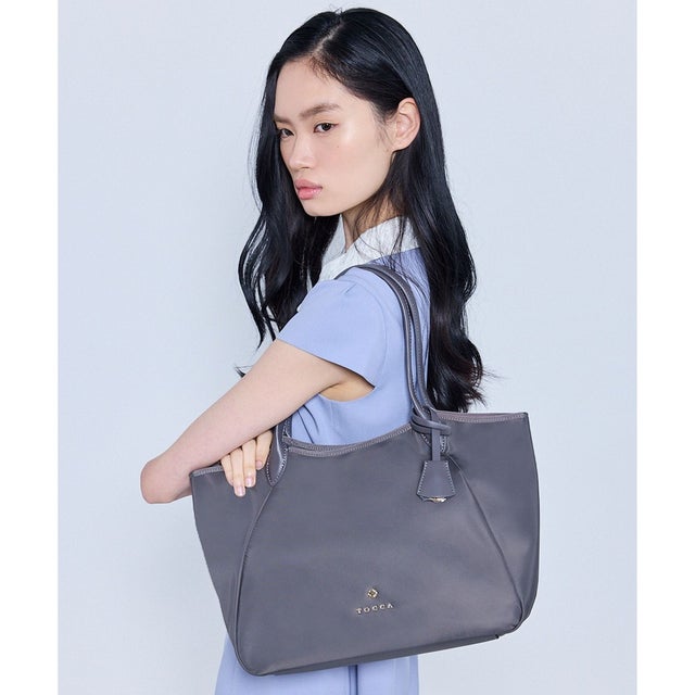 【A4サイズ対応・撥水】T JARDIN NYLONBAG ナイロンバッグ （ライトグレー系）