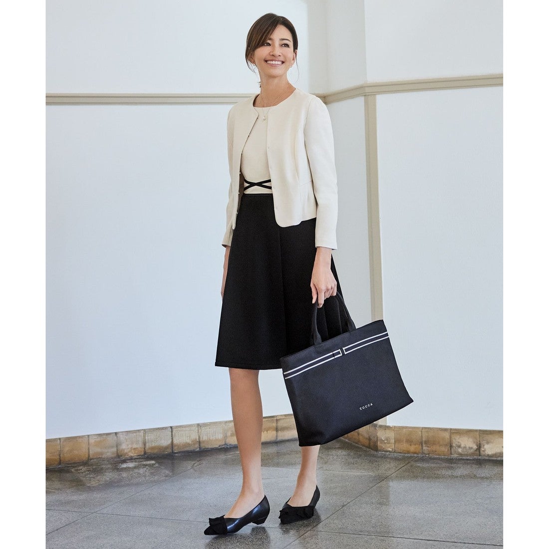 TOCCA 【撥水】ECOLE L バッグ L （ブラック系） -ファッション通販 