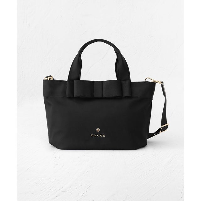 RIBBON BRICK TOTE M トートバッグ M （ブラック系）