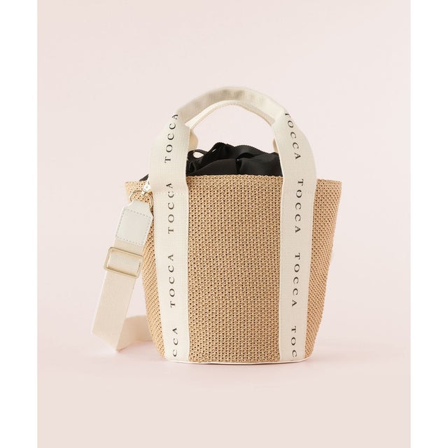 【WEB＆一部店舗限定】DANCING SUMMER TOTE かごバッグ （アイボリー系）