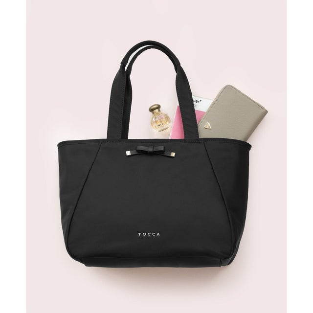 【A4サイズ対応】JOLIE KNOT NYLONTOTE トートバック （ブラック系）