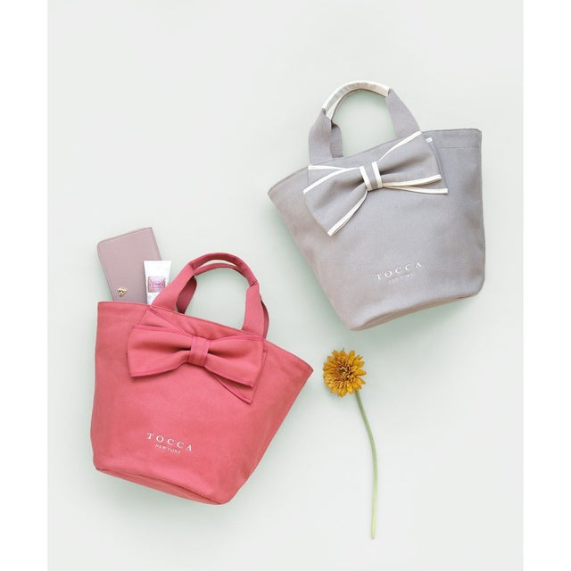 RIBBON KNOT CANVASTOTE キャンバストート （ピンク系）