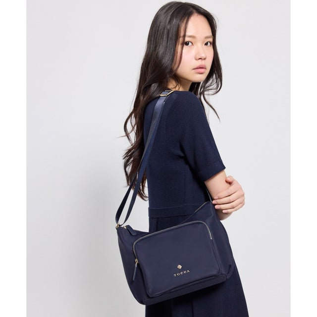 【撥水】OPENING SENSE NYLONBAG ショルダーバッグ （ネイビー系）