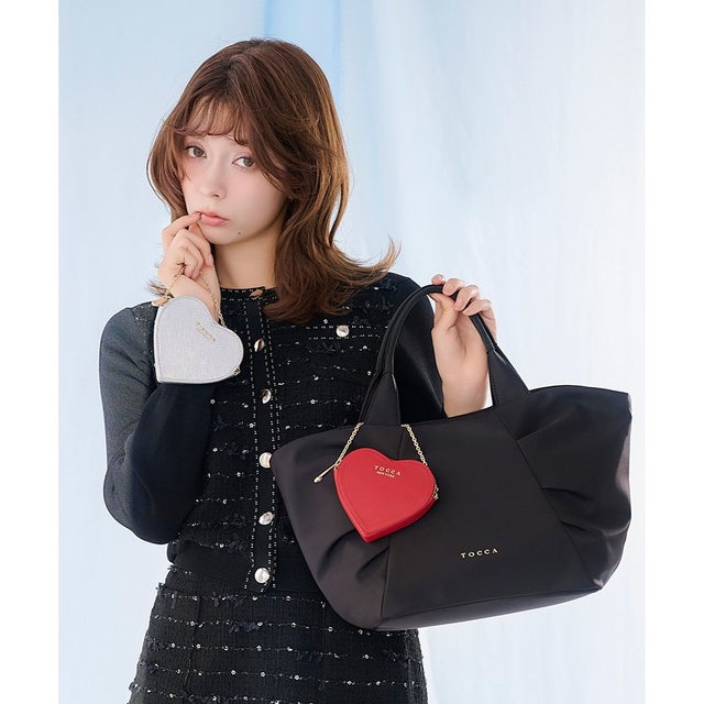 【撥水】RIBBON KNOT NYLONBAG ナイロントートバッグ （ブラック系）