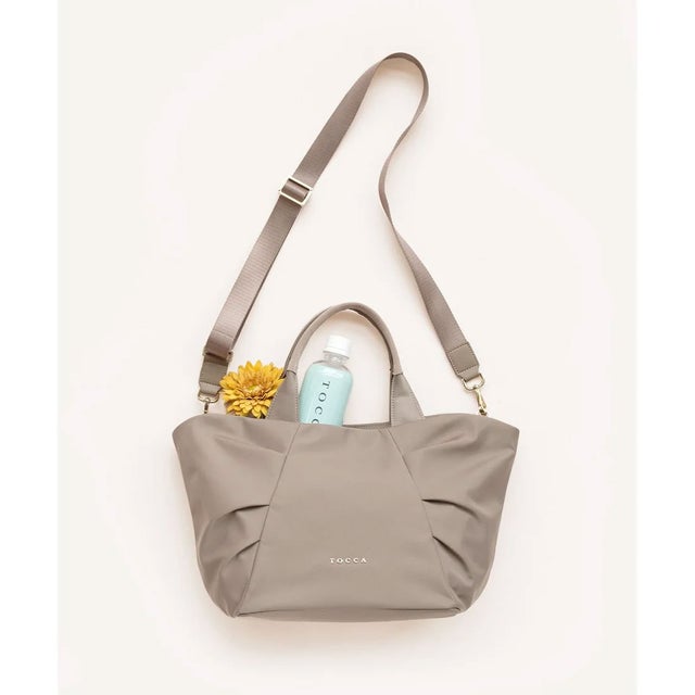 【撥水】RIBBON KNOT NYLONBAG ナイロントートバッグ （ベージュ系）