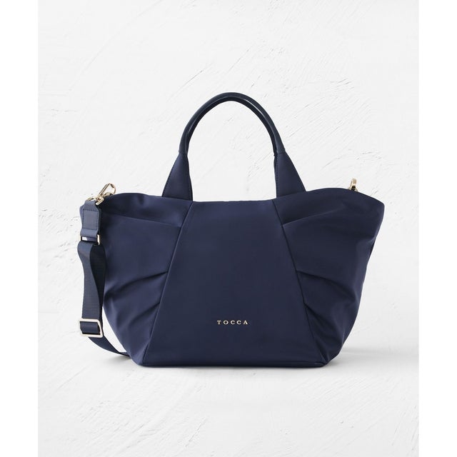 【撥水】RIBBON KNOT NYLONBAG ナイロントートバッグ （ネイビー系）