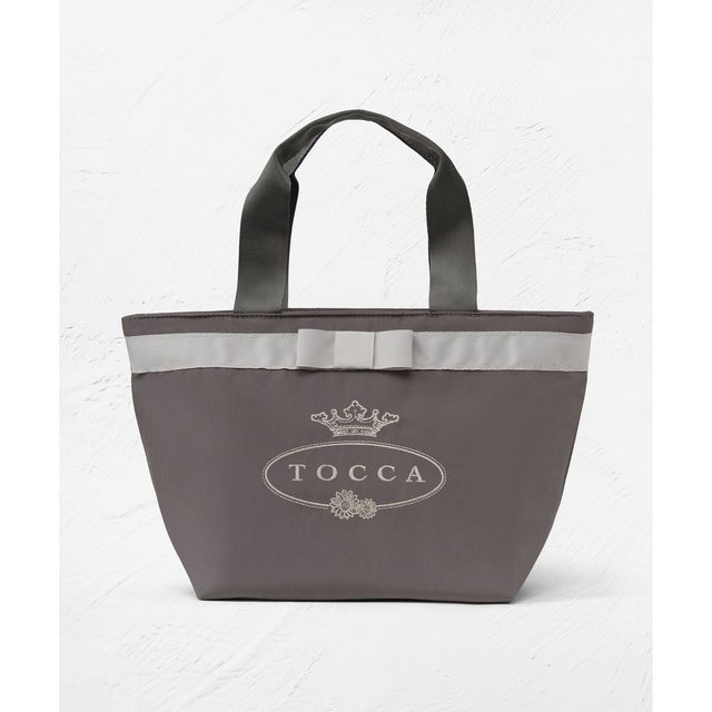 【WEB＆一部店舗限定】POINT OF RIBBON COOLERBAG クーラーバッグ （[新色]ライトグレー系）