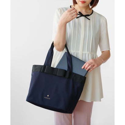 TOCCA 【新色登場・A4サイズ対応】RIBBON BRICK A4TOTE トートバッグ （[新色]ブラウン系）｜詳細画像