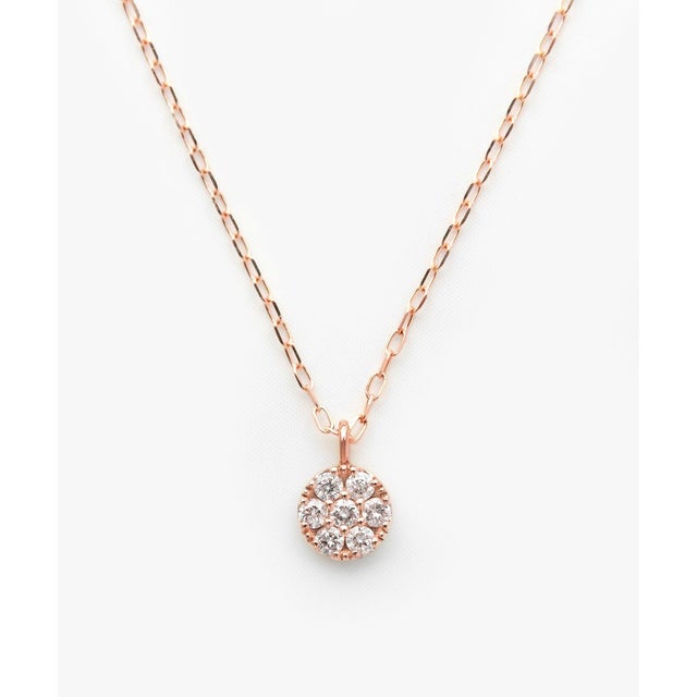 【WEB限定】DAHLIA DIAMOND NECKLACE ダイヤモンド ネックレス （ピンクゴールド系）